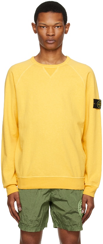 Photo: Stone Island Yellow Patch Sweatshirt