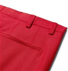 Raf Simons - Cropped Virgin Wool-Blend Trousers - Red
