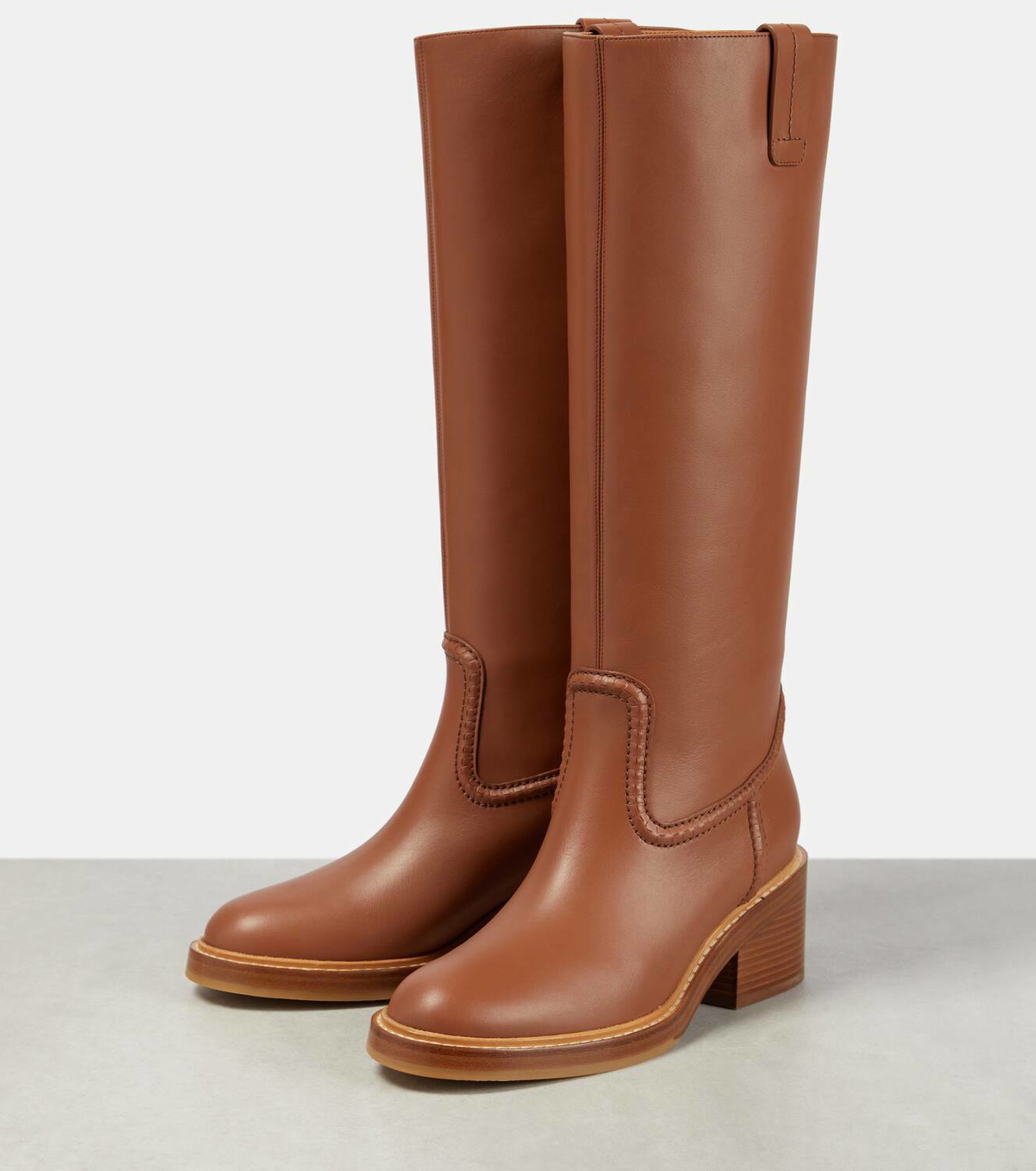 Chloé Mallo leather knee-high boots Chloe