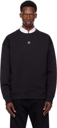 Hugo Black Stacked Logo Badge Sweatshirt