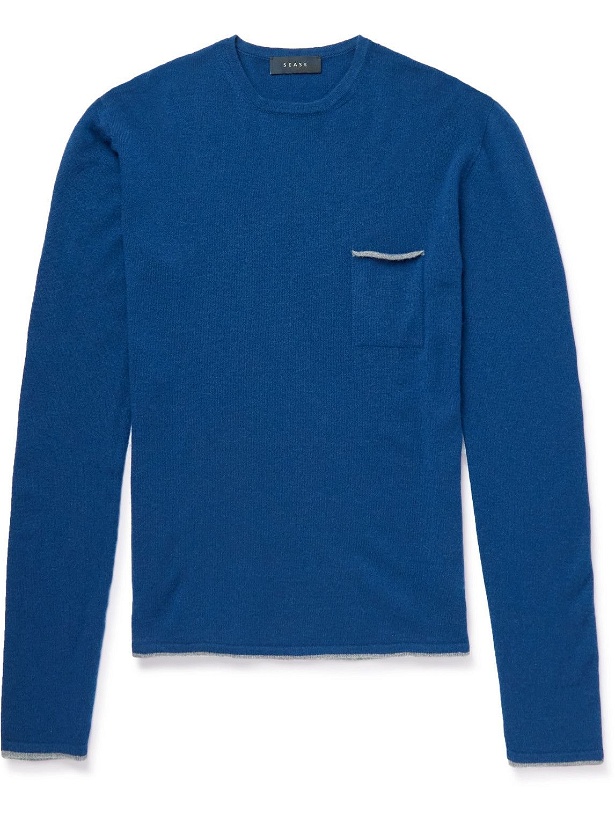 Photo: Sease - Shore 2.0 Cashmere Sweater - Blue