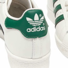 Adidas Men's Superstar 82 Sneakers in White/Dark Green