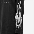 Stampd Men's Chrome Flame Long Sleeve Relaxed T-Shirt in Black