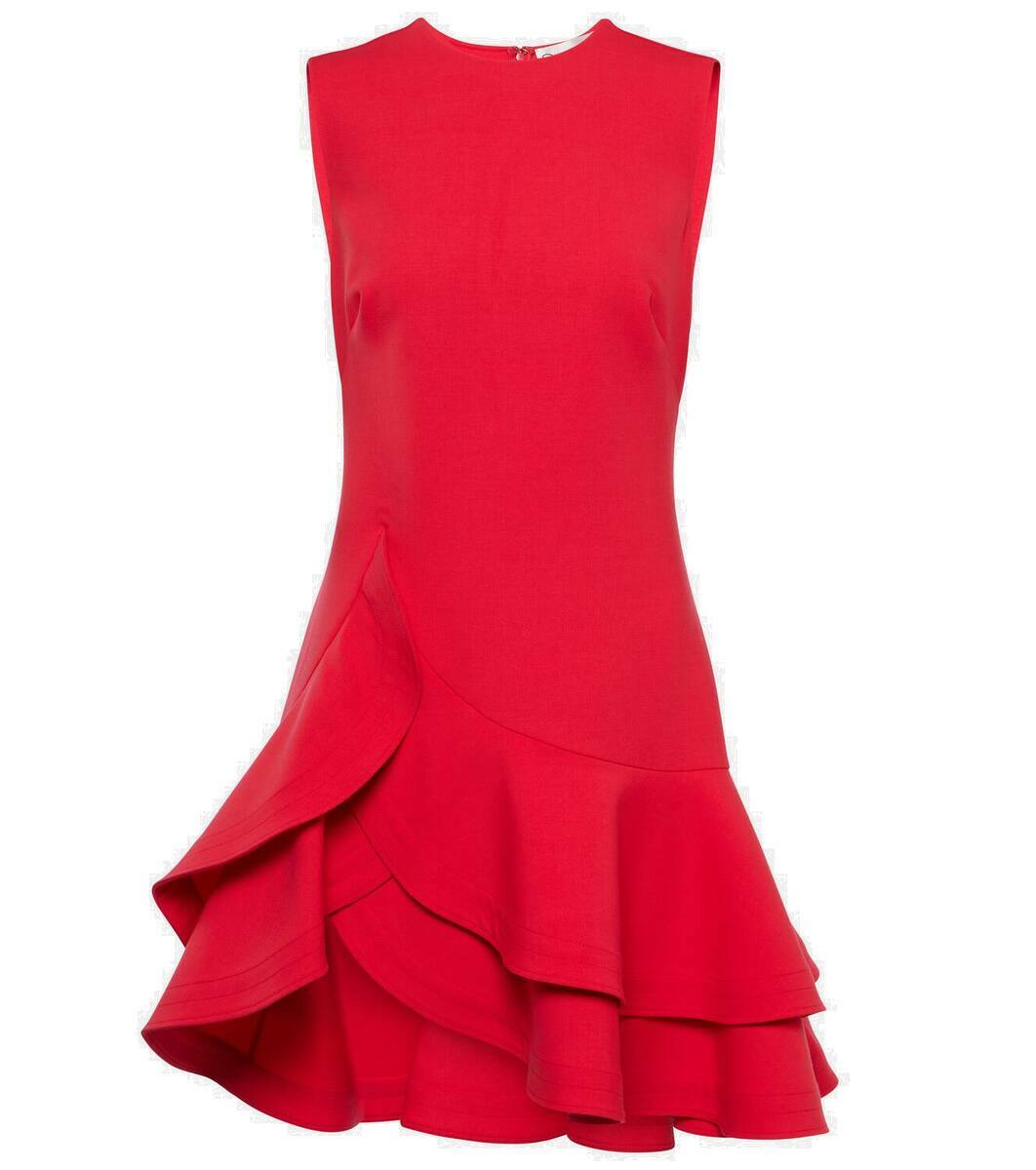 Oscar de la Renta Strapless Cotton Minidress