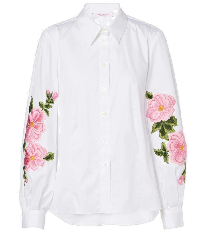 Photo: Carolina Herrera Floral cotton-blend shirt