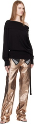 Ottolinger Black Upside Down Knit Sweater