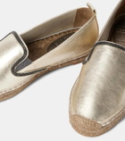 Brunello Cucinelli Monili-embellished leather espadrilles