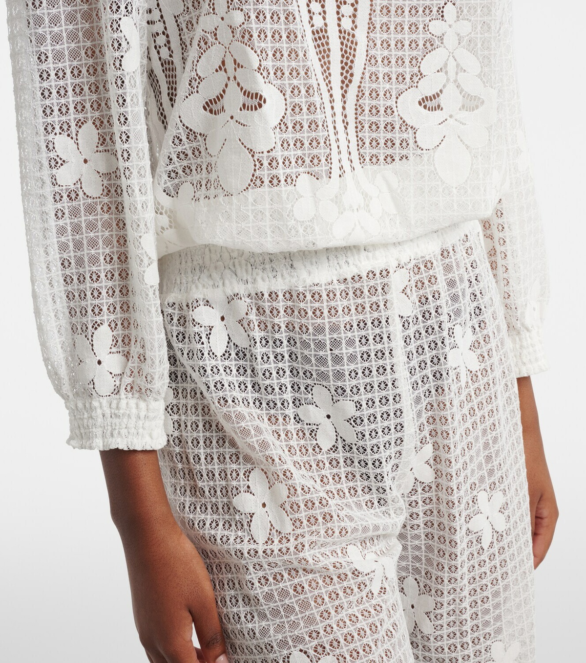 Melissa Odabash Tully crochet cotton-blend jumpsuit