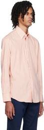 Brunello Cucinelli Orange Striped Shirt