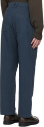 Uniform Bridge Navy Double Knee Stud Trousers