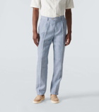 Brunello Cucinelli Striped double-breasted linen suit