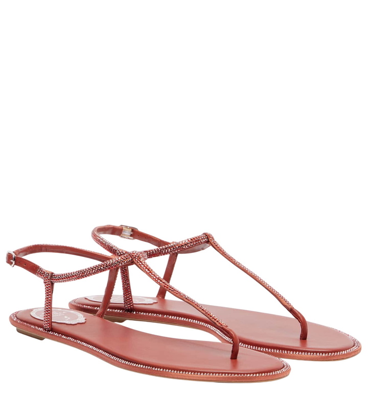 Photo: Rene Caovilla Diana embellished satin thong sandals
