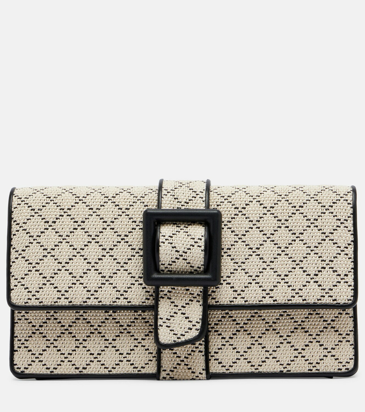 Manolo Blahnik Maycap raffia-effect clutch