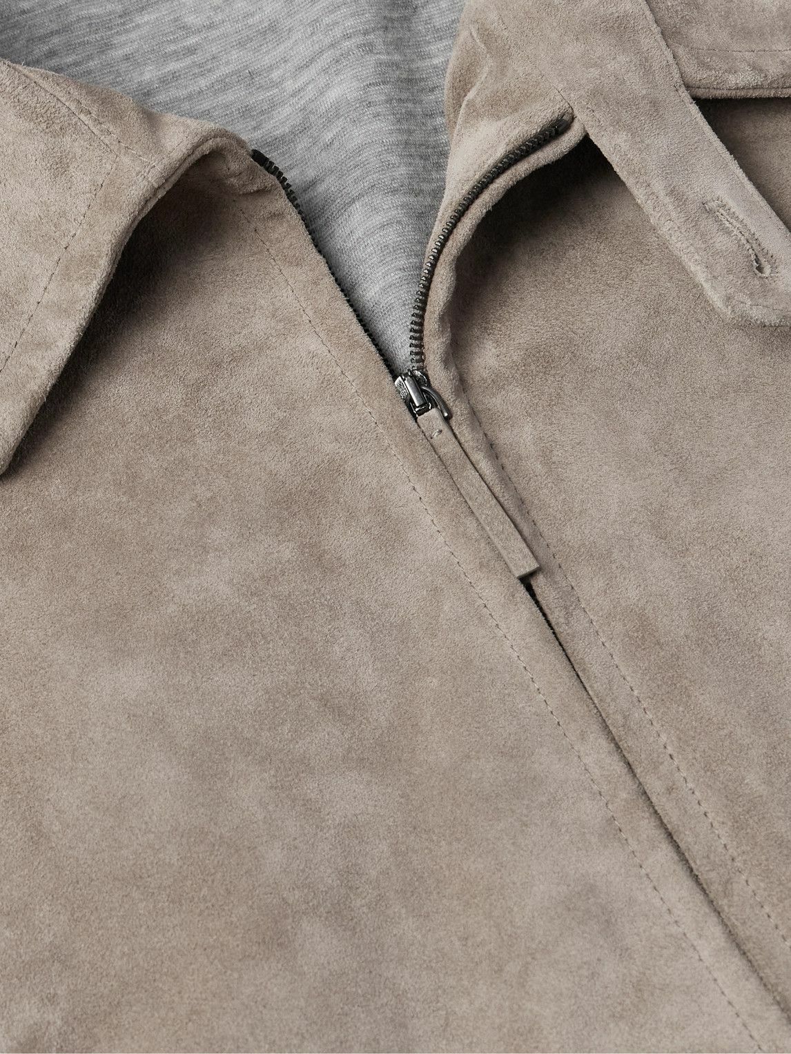 The Row Ronan Suede Jacket Neutrals The Row