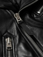 TOM FORD - Full-Grain Leather Biker Jacket - Black