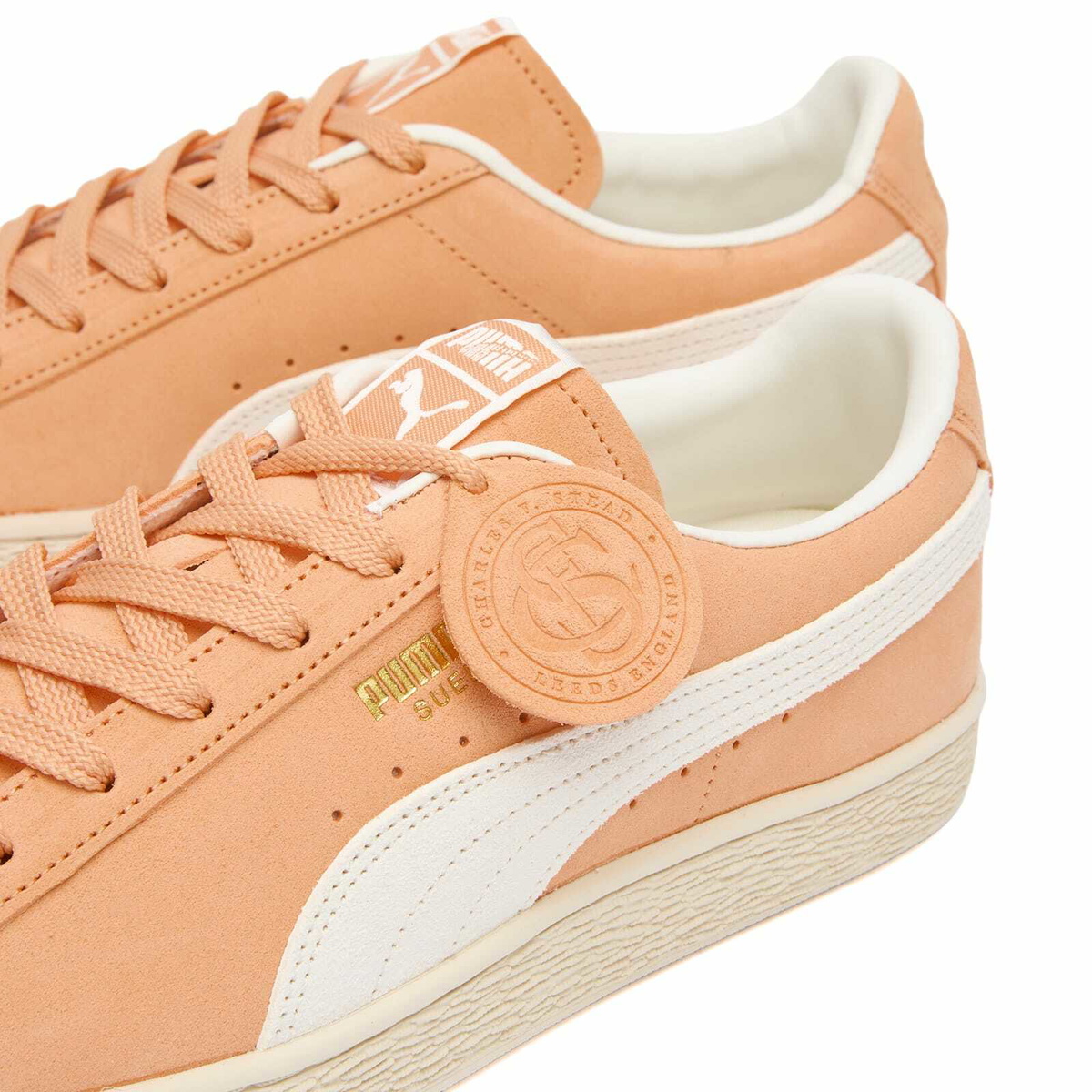 Puma Men's Suede Charles F. Stead Sneaker in Cashew/Frosted Ivory