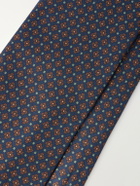 Rubinacci - 8cm Printed Silk-Twill Tie - Blue