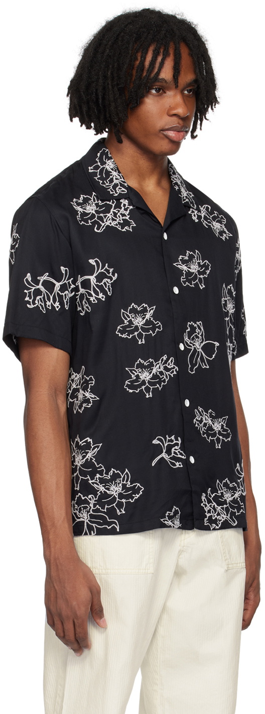 rag & bone Black Avery Resort Shirt Rag and Bone