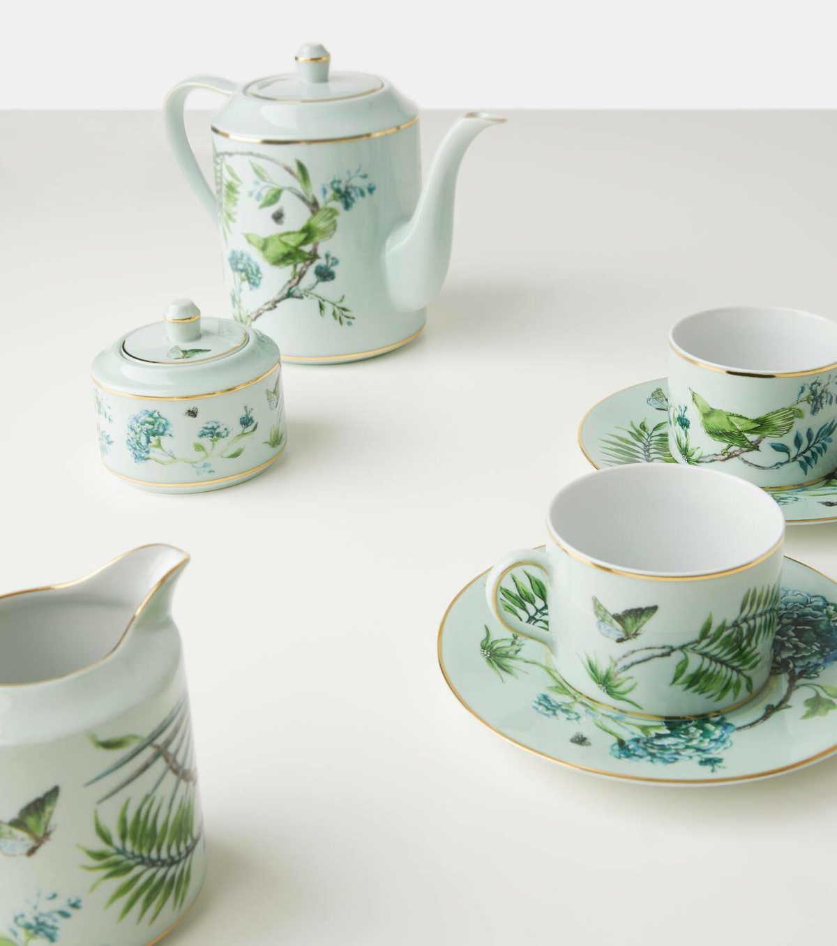 Aquazzura Casa Secret Garden set of 2 teacups and saucers