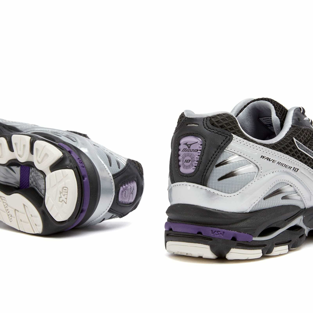 Mizuno Wave Rider 10 "Millenium" in Black Sand/Purple Haze