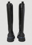 GANNI Patent Knee High Chelsea Boots