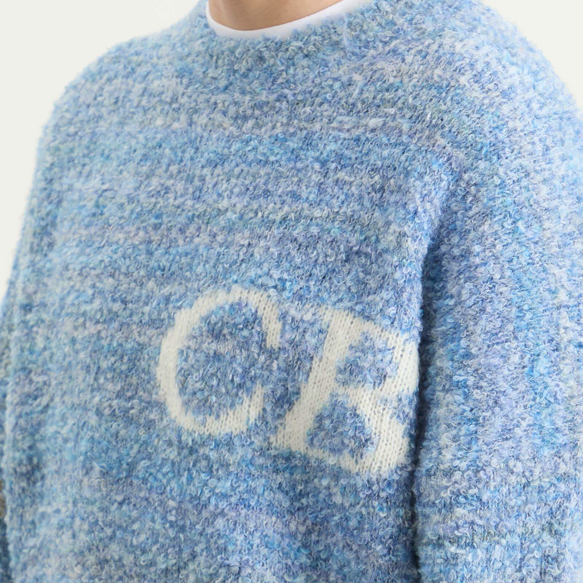 Cole Buxton Men's Boucle Logo Sweatshirt in Blue