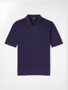 Zegna - Slim-Fit Cotton-Piqué Polo Shirt - Blue