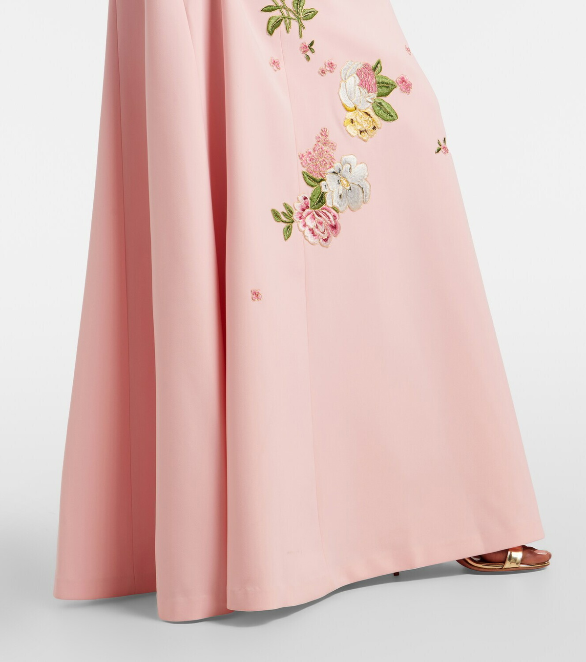 Carolina Herrera Floral embroidered crêpe gown