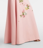 Carolina Herrera Floral embroidered crêpe gown