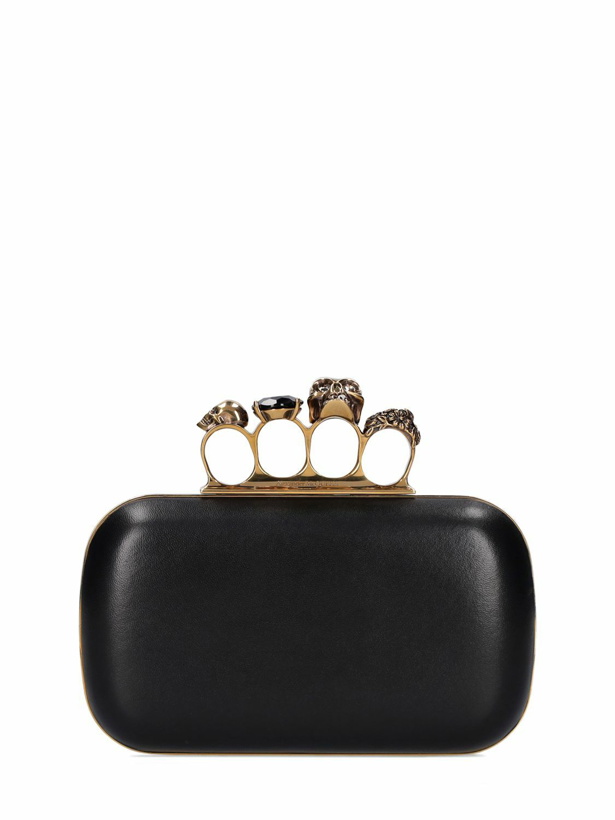 Photo: ALEXANDER MCQUEEN Skull Four Ring Embellished Clutch