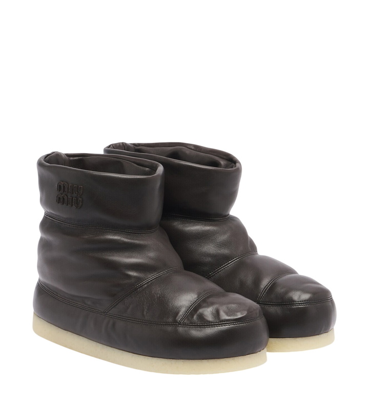 Photo: Miu Miu Padded leather ankle boots