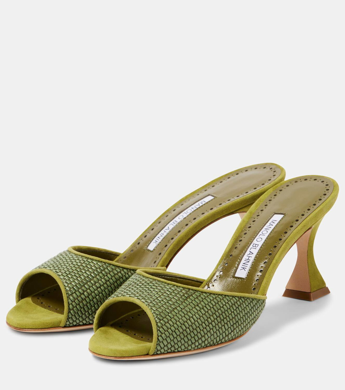 Manolo Blahnik Jadara 70 raffia mules Manolo Blahnik