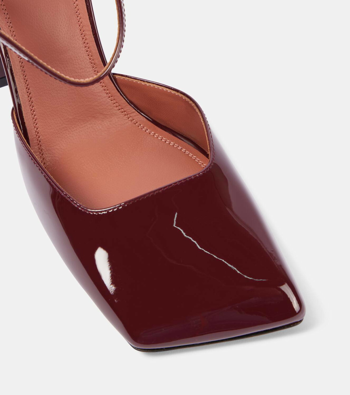 Amina Muaddi Women Grape Leather Charlotte Pumps main image 0