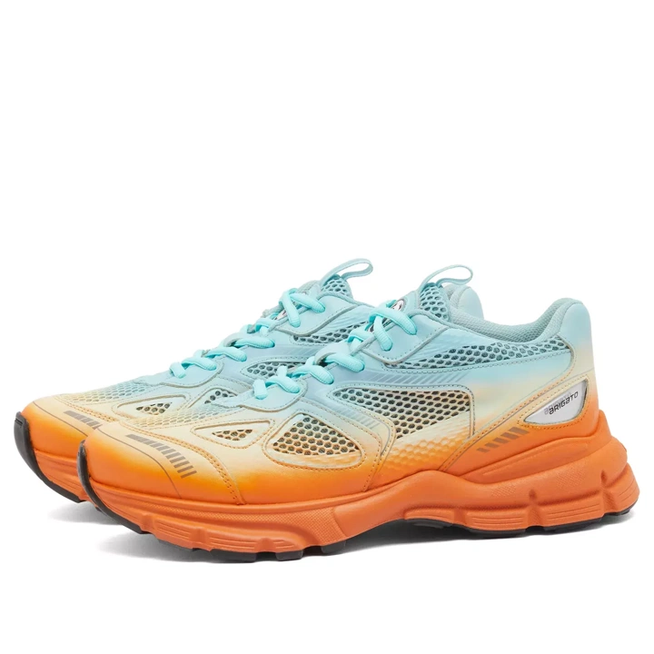 Photo: Axel Arigato Men's Marathon Runner Ombre Sneakers in Blue/Yellow/Orange