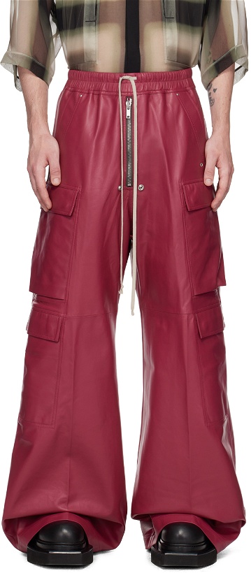 Photo: Rick Owens Pink Cargobelas Leather Pants