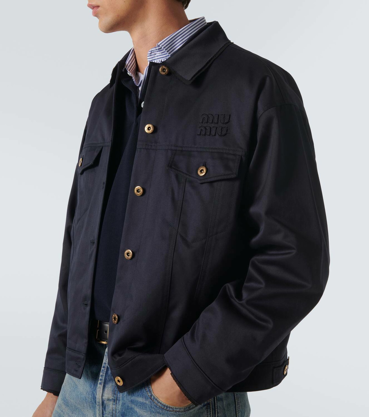 【新品未使用】LOHEN★ CUT OFF CHINO BLOUSON Synthetic Leather Jacket by Junya Watanabe - La Garçonne