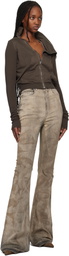 Rick Owens DRKSHDW Brown Temple Mountain Sweatshirt