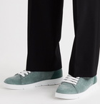 Loewe - Leather-Trimmed Suede Sneakers - Blue