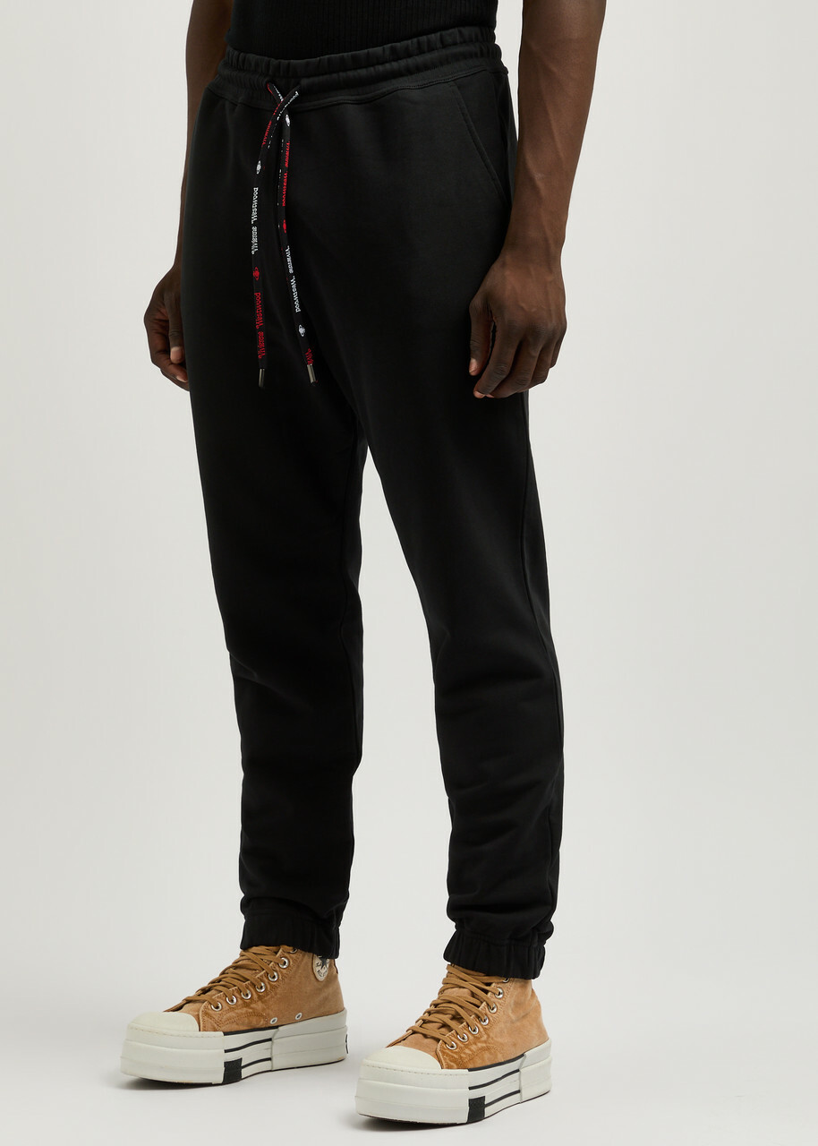 Vivienne Westwood Orb-embroidered Cotton Sweatpants Black
