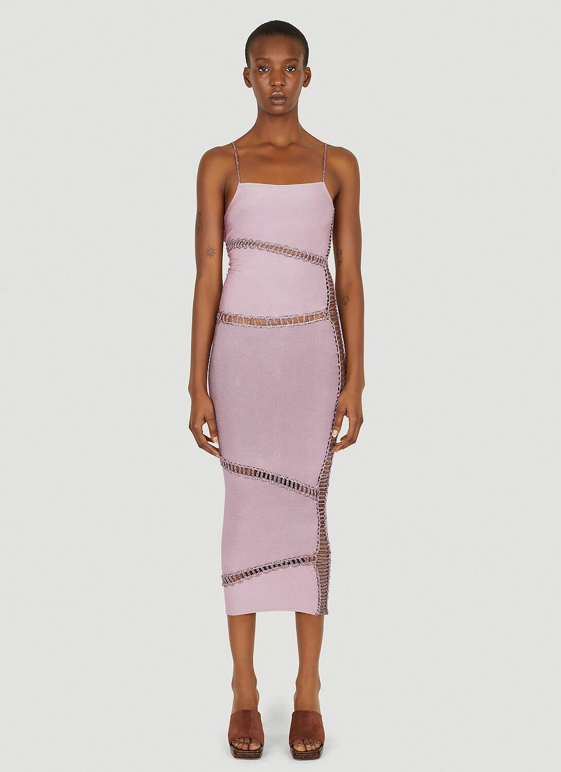 Isa Boulder Jigsaw Spaghetti Strap Dress
