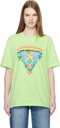 Casablanca Green Innocence Triangle Short Sleeve T‑shirt