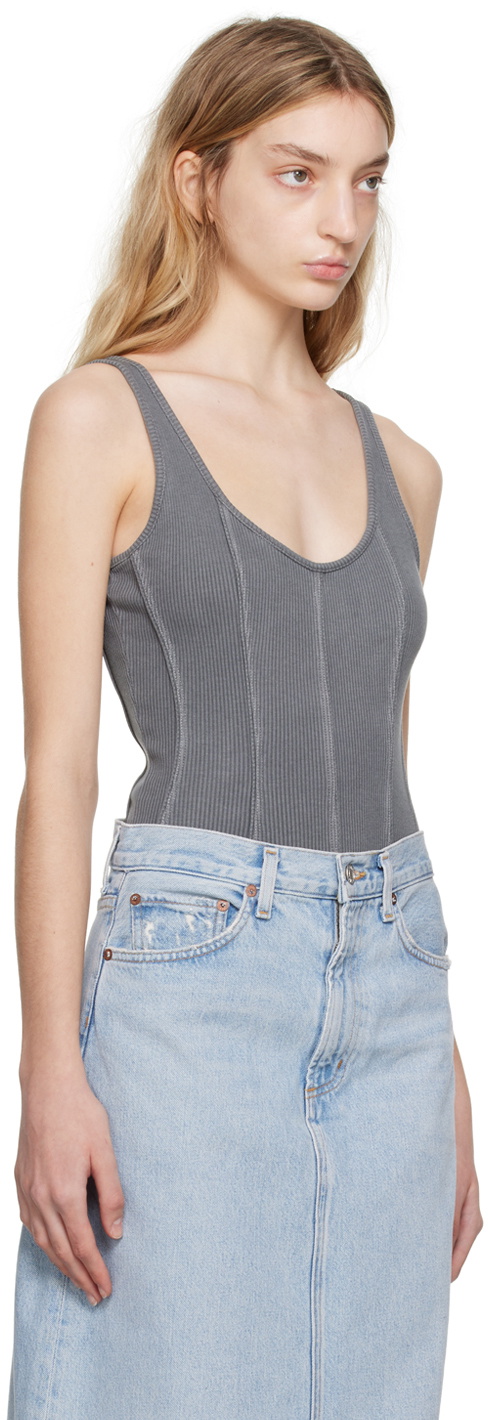 AGOLDE Gray Elna Bodysuit