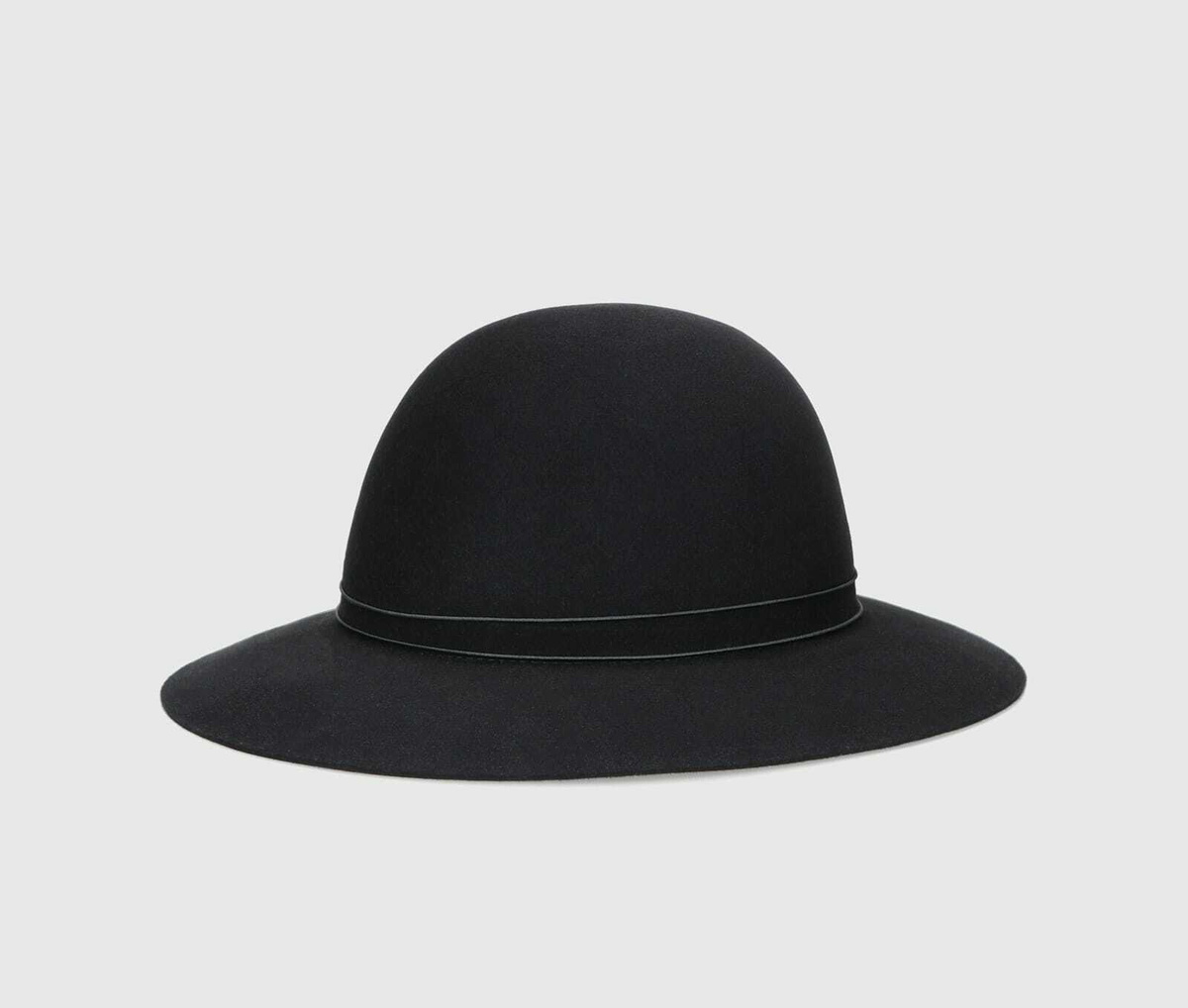 Borsalino Emi Alessandria Brushed Felt With Pearls Elastic Hatband Rollable