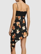 WEWOREWHAT Asymmetric Lace Mini Dress