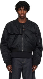Marina Yee Black Customized Fold Bomber Jacket