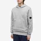 C.P. Company Men's Arm Lens Popover Hoody in Grey Melange