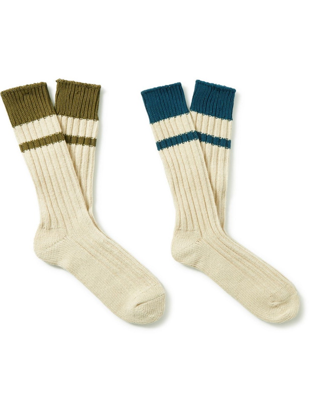 Photo: Anonymous ism - Two-Pack Ribbed Recycled Cotton Socks
