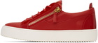 Giuseppe Zanotti Red May London Frankie Sneakers