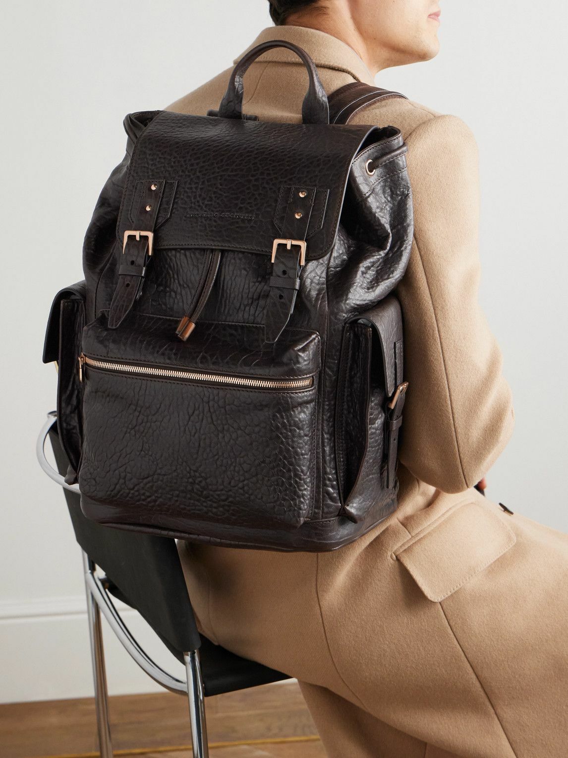 Brunello Cucinelli - Full-Grain Leather Backpack