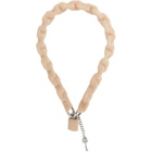 MM6 Maison Margiela Pink Covered Lycra Chain Necklace